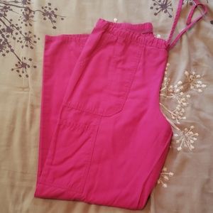 Pink medium scrub pants
